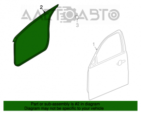 Front right door seal for Suzuki Kizashi 10-15