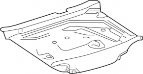 Trunk trough trim Infiniti QX30 17- black