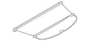 Nissan Rogue 14-20 trunk curtain for 2 rows, beige