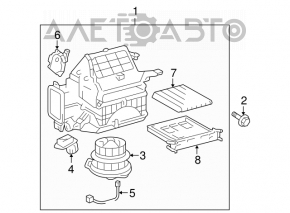 The bare body ventilation, right side of the Toyota Prius 20 04-09