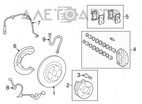 Front Right ABS Sensor Wire for Lexus LS 07-17 RWD