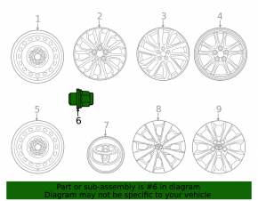 Wheel nut d21 M12x1.5 Toyota Camry v55 15-17 type 1
