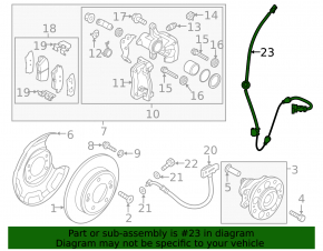 ABS sensor wire rear right Kia Soul 14-19