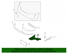 Front bumper mount under the headlight, left, Porsche Taycan 20-26