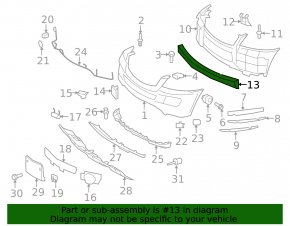 Mercedes X164 GL Front Bumper Absorber