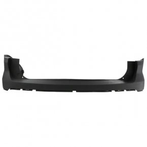 Rear bumper upper part Ford Explorer 16-19 rest, black, for parking sensors, scratches