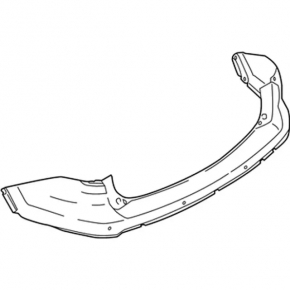 Rear bumper upper part Ford Explorer 16-19 rest, black, for parking sensors, scratches