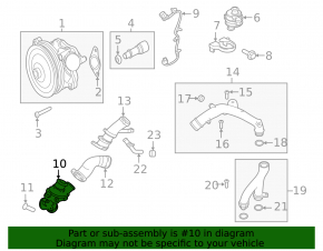Thermostat housing Land Rover Range Rover 13-21 3.0