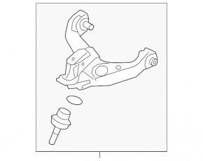 Lower control arm, front left, Ford F-150 15-20