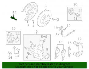 ABS sensor rear left VW Jetta 19-
