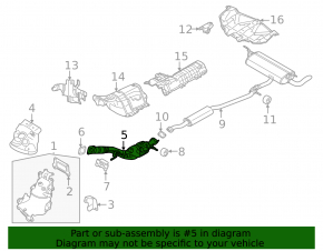 Mitsubishi Outlander 22-25 2.5 exhaust pipe