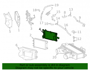 Left intercooler radiator bracket for Lexus LX 22-26
