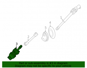 Lower steering universal joint Cadillac CTS 14-rwd