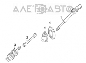 Lower steering universal joint Cadillac CTS 14-rwd