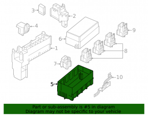 Relay block housing under hood Nissan Ariya 23-25
