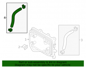 Cooling system hose Hyundai Sonata 15-19 to cooler, 2.4, 3.3, inlet