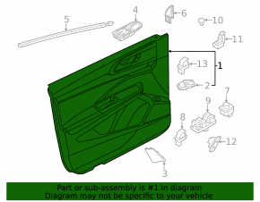 Door trim card front left VW Taos 22-25 black with gray