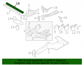 Audi E-Tron 19-23 front side member strut rear