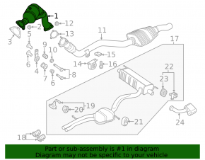 Catalytic converter right Audi Q7 16- 3.0T