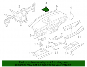 The speaker mesh of the front panel of the BMW X5 F15 14-18 is black, the foam has dried out