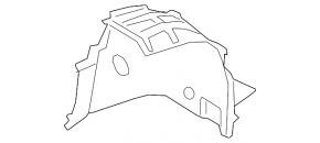 Front left rear fender liner for BMW 3 G20 19-25