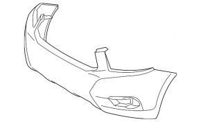 Front Bumper Naked Toyota Highlander 08-10