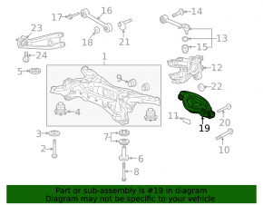 Lower control arm for rear left spring, Acura MDX 2013