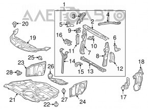 Lexus CT200h 11-17 Hood Lock Plate