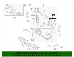 Left eyelash TV bracket for Toyota Avalon 2012