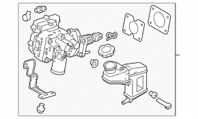 Kia Optima 14-16 hybrid brake master cylinder with reservoir