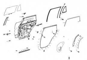 Door assembly rear left Toyota Rav4 19-20