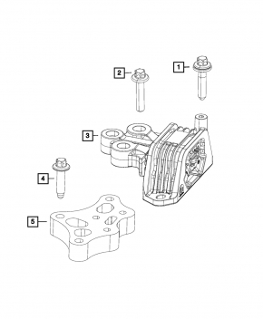 Engine mount left Fiat 500L 14-16 1.4T