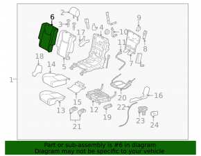 Seat upholstery, 2nd row, left, Lexus RX350 RX450h 10-15, upper part, beige leather