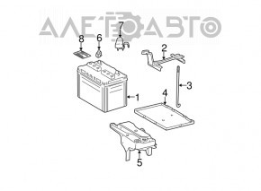 Battery mounting bracket for Lexus RX300 RX330 RX350 04-09