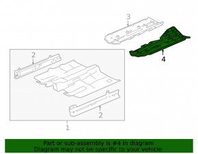 Left underbody protection Honda Civic X FC 16-21 plastic, 1.5T