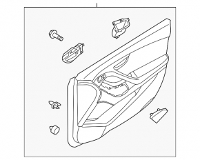 Door trim card front left Hyundai Elantra UD 11-13 dorest ser