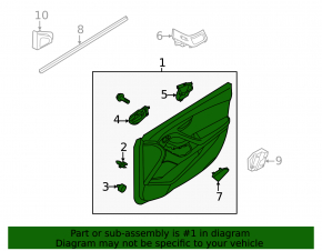 Door trim card front left Hyundai Elantra UD 11-13 dorest ser