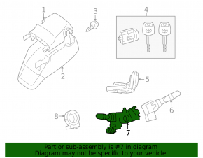 Left steering column switch for Toyota Sequoia 2008-2012