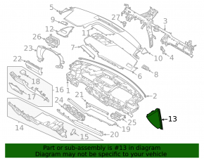 Kia K5 21-24 black left side front panel trim