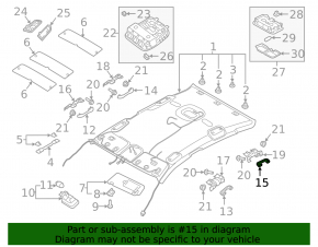 Ceiling handle rear left Kia Optima 16-19 beige
