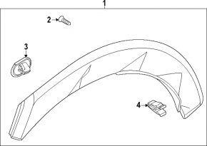Hyundai Ioniq 5 22-24 black rear left fender arch trim
