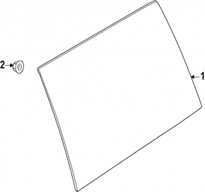 Rear left blind glass window Hyundai Santa Fe 24-26