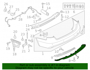 Rear bumper lip Audi A4 B8 08-12 prerest sedan