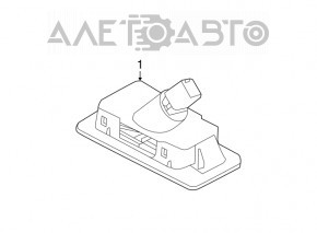 Trunk lid number plate light right Kia Forte 4d 14-18