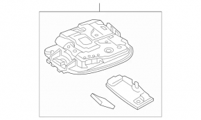 Front headlight assembly for Mercedes C-class W205 19-21 with panoramic headlights, gray