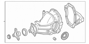 Rear differential gearbox Mercedes GLC 300/350e 16-20 RWD