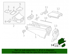 Ashtray center console rear Mercedes C-class W205 15-18 with cigarette lighter, beige