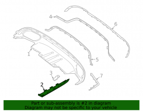 Rear bumper lip left Mercedes W213 E 17-23 structure, AMG pkg