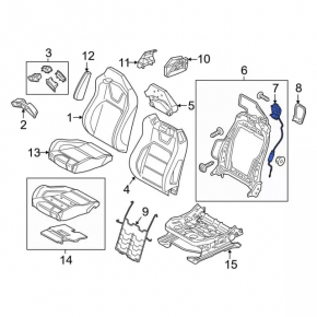 Ford Mustang mk6 Driver's Seat Recline Lever 15-