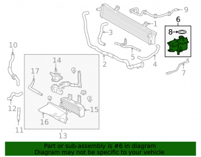 Toyota Highlander 11-13 hybrid inverter cooling tank
